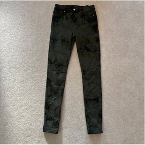 Black Orchid Los Angeles Women's Size 26 Tie Dye High Rise Skinny Jeans Olive